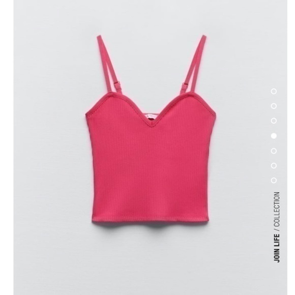 New Zara | Ribbed Pink Top - Picture 4 of 7